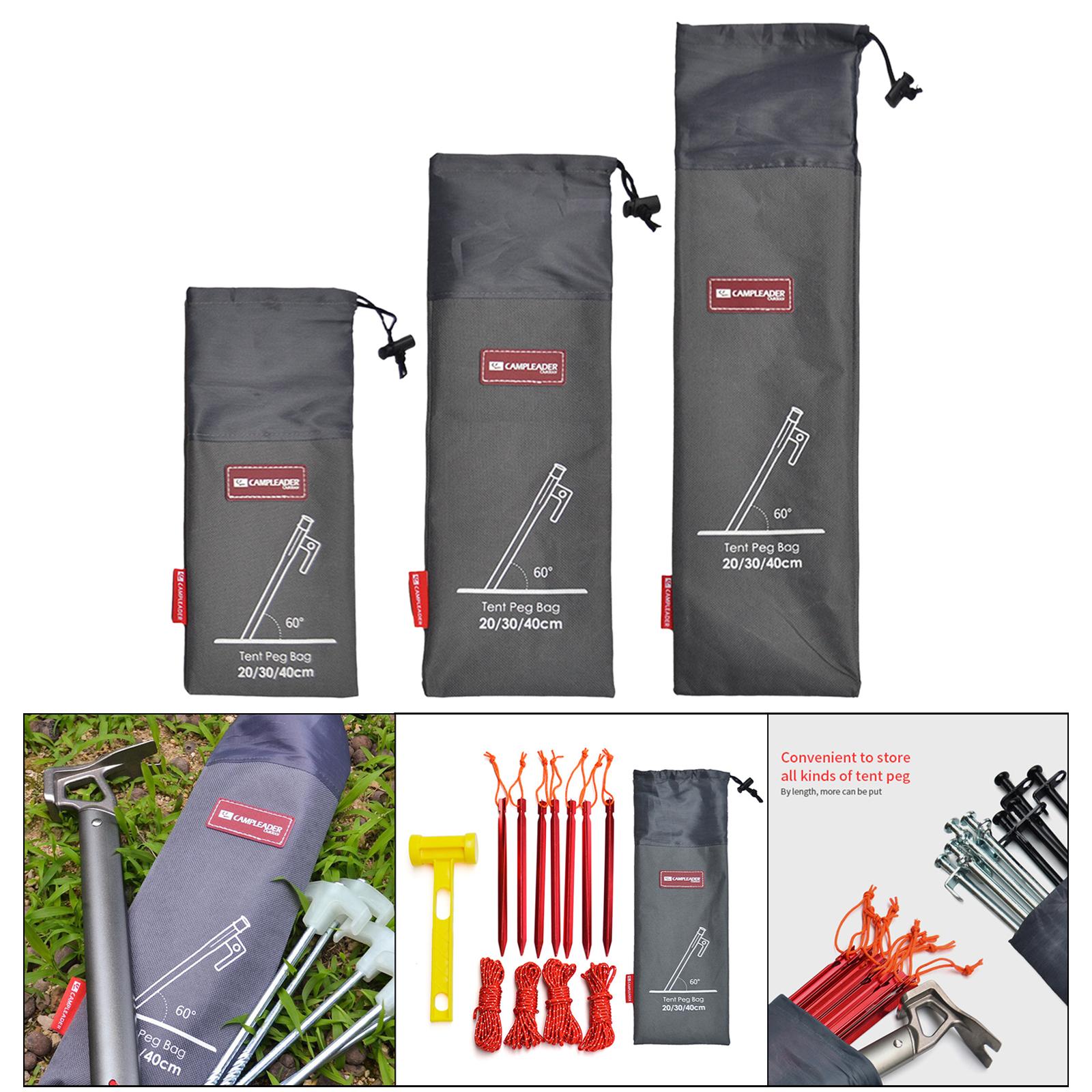 Cheap Goat Tents Camping Tent Stakes Holder Tent Peg Nails Container Storage Bag  Pouch Nylon Sack Camp Accesorries   